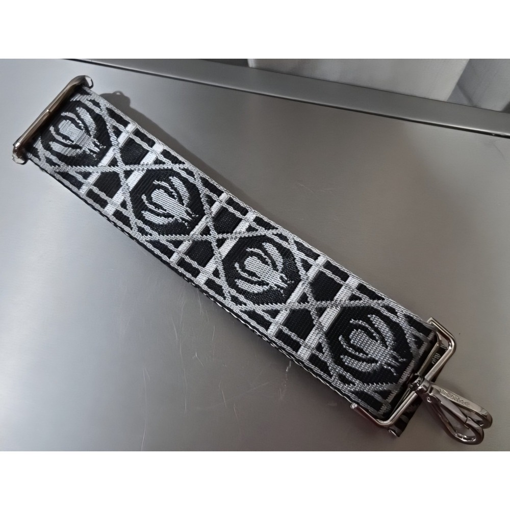AHDORNED Crossbody Strap Black/Grey Bumble Bee Silver Hardware